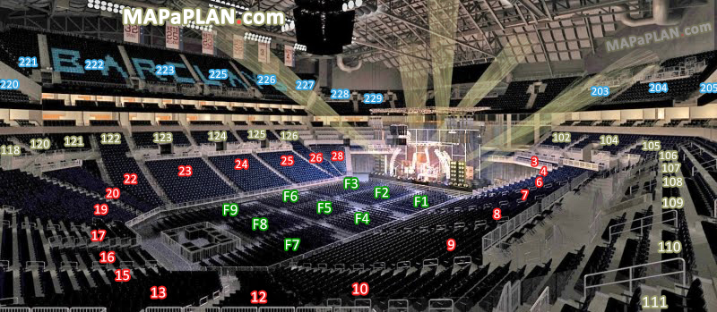 View from Section 111 Row 6 Seat 12 End stage concert Virtual 3d floor map Barclays Center Brooklyn seating chart