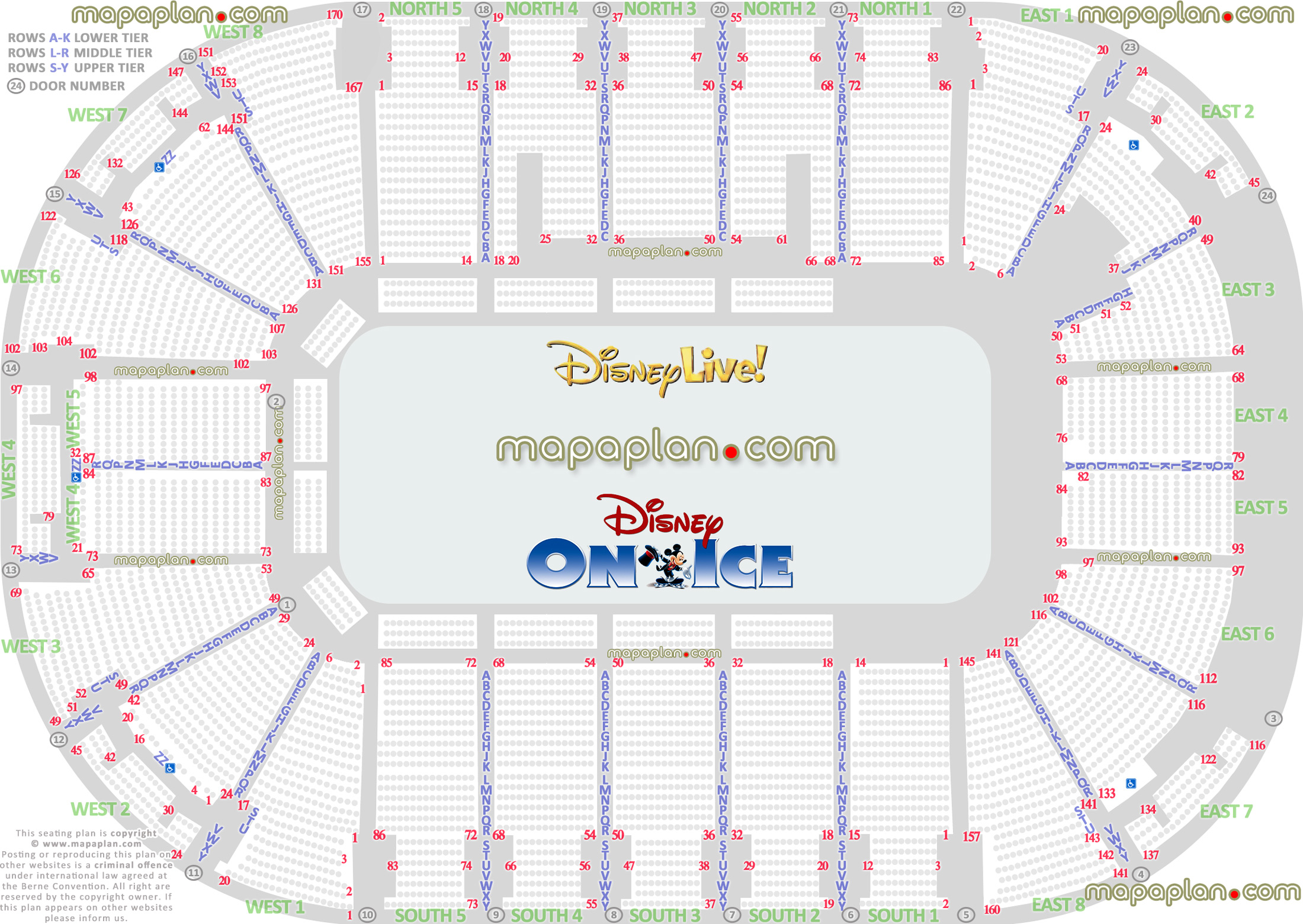 disney live ice arena chart best seat finder 3d guide tool precise detailed aisle row numbering location data ice rink event floor level lower middle upper balcony terrace seating Belfast Odyssey SSE Arena seating plan