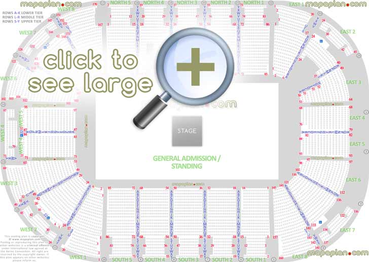 concert stage round 360 degree arrangement virtual interactive chart how many seats row lower middle upper north south west east stand block diagram Belfast Odyssey SSE Arena seating plan