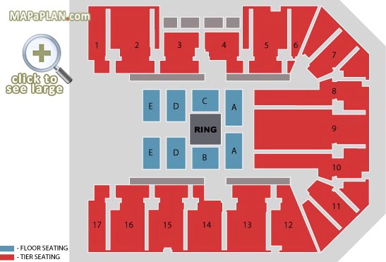 WWE wrestling UFC fully seated Birmingham Genting NEC LG Arena seating plan