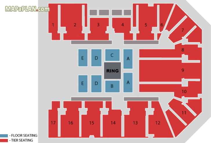 Birmingham Genting Arena NEC (LG Arena) detailed seat numbers seating ...