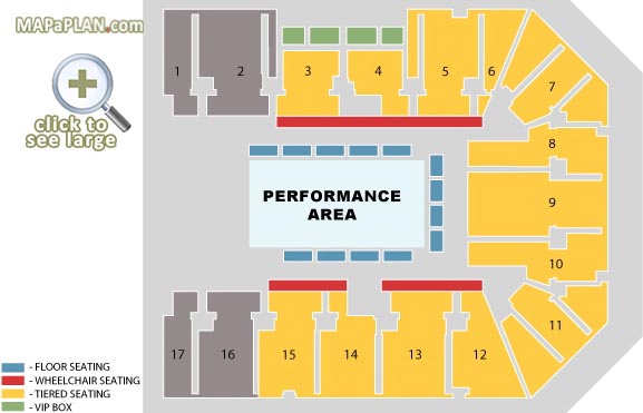 Disney on Ice performance area Birmingham Genting NEC LG Arena seating plan