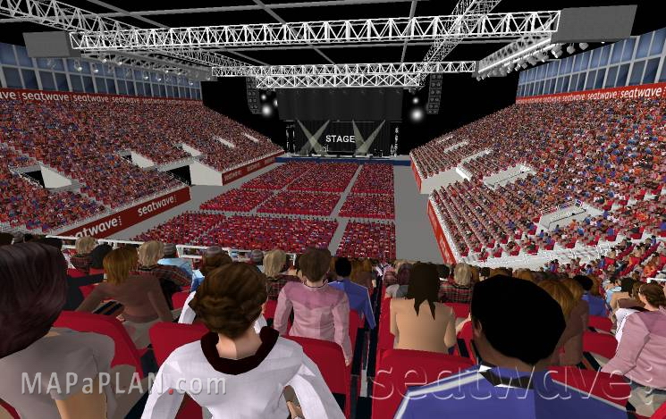 Block 8 Row YZ Upper tiered seating image Birmingham Resorts World Arena NEC seating plan