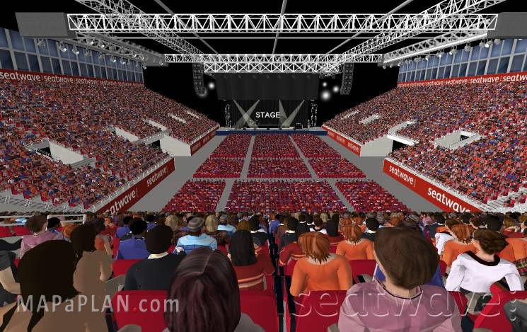 Block 9 Row ZA 360 degrees panoromic view layout Birmingham Genting NEC LG Arena seating plan