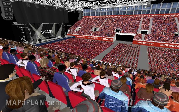 Block 14 Row R 3d seat viewer Birmingham Genting NEC LG Arena seating plan
