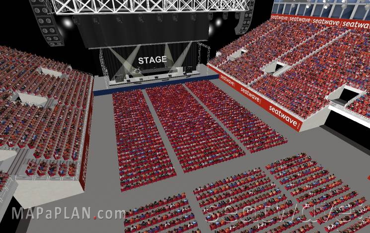Birds eye perspective view Birmingham Genting NEC LG Arena seating plan