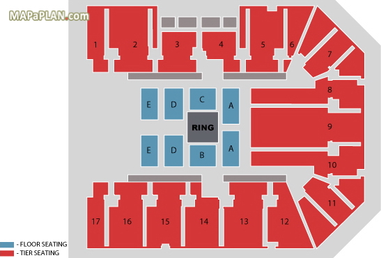 WWE wrestling UFC fully seated Birmingham Genting NEC LG Arena seating plan