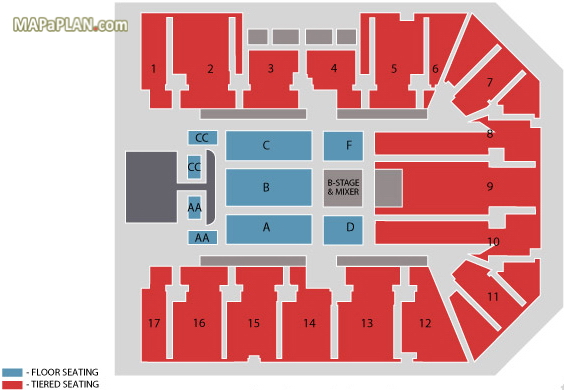 Miley Cyrus with block AA CC Birmingham Genting NEC LG Arena seating plan