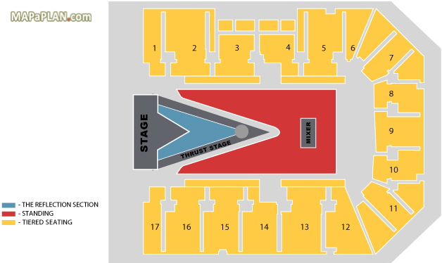 Kate Perry reflection section Birmingham Genting NEC LG Arena seating plan