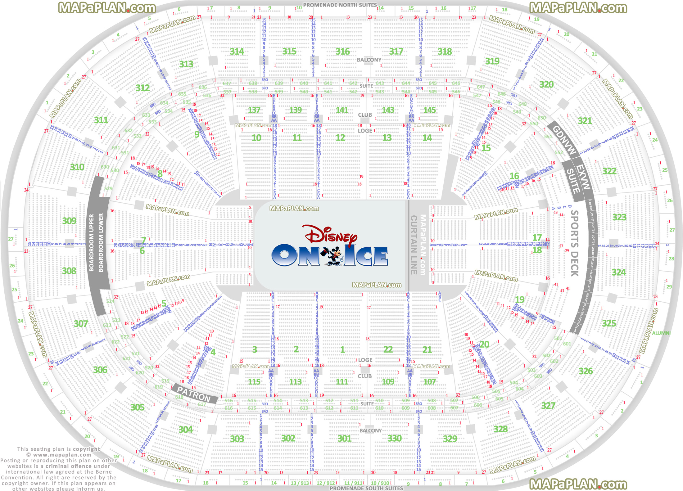 disney on ice show td banknorth bank good seat numbers review printable guide information Boston TD Garden seating chart