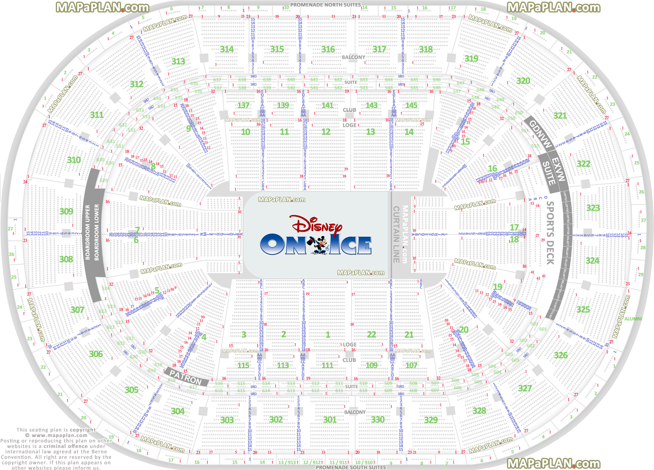disney on ice show td banknorth bank good seat numbers review printable guide information Boston TD Garden seating chart