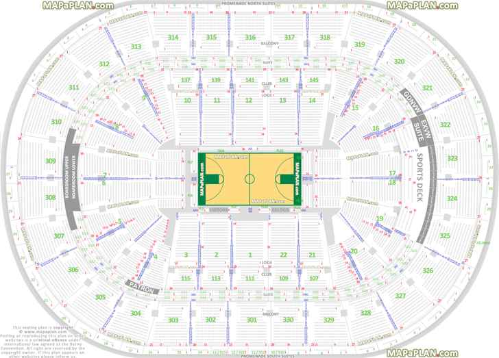 boston celtics nba basketball court best seat finder chart sports deck precise aisle seat numbering Boston TD Garden seating chart