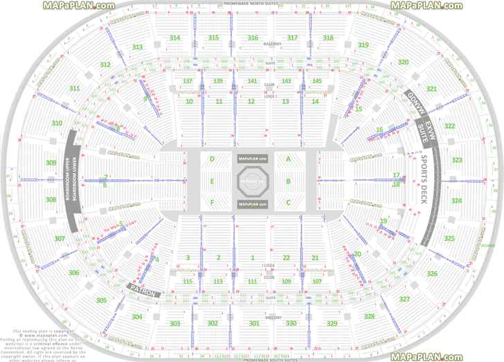 ufc mma fully seated chart garden executive view suites layout wwe wrestling boxing events Boston TD Garden seating chart