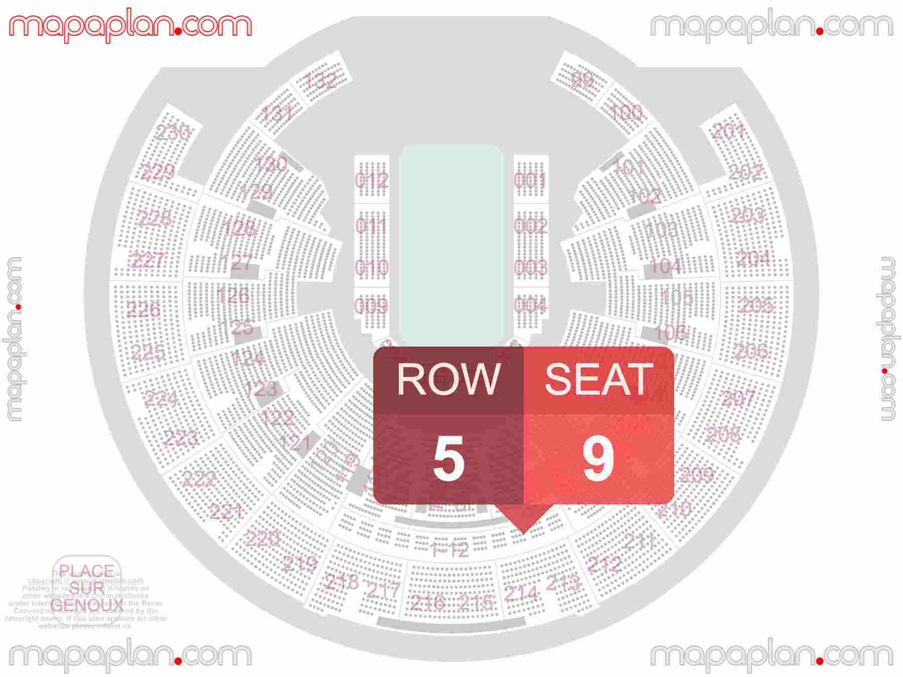 Brussels Vorst Nationaal Forest National seating plan Concerts & Disney on Ice plattegrond met zitplaatsen nummering en rijnummers zaalplan indeling met stoelnummers - find best seats row numbering system map showing how many seats per row - Individual find my seat virtual locator