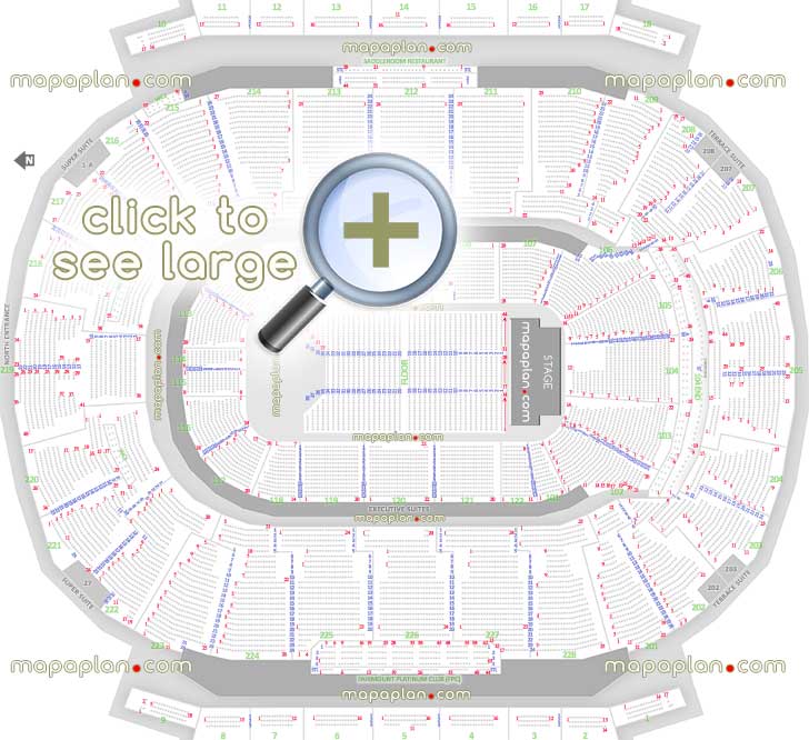 detailed seat row numbers end stage concert sections floor plan map arena lower club press level layout Calgary Scotiabank Saddledome seating chart