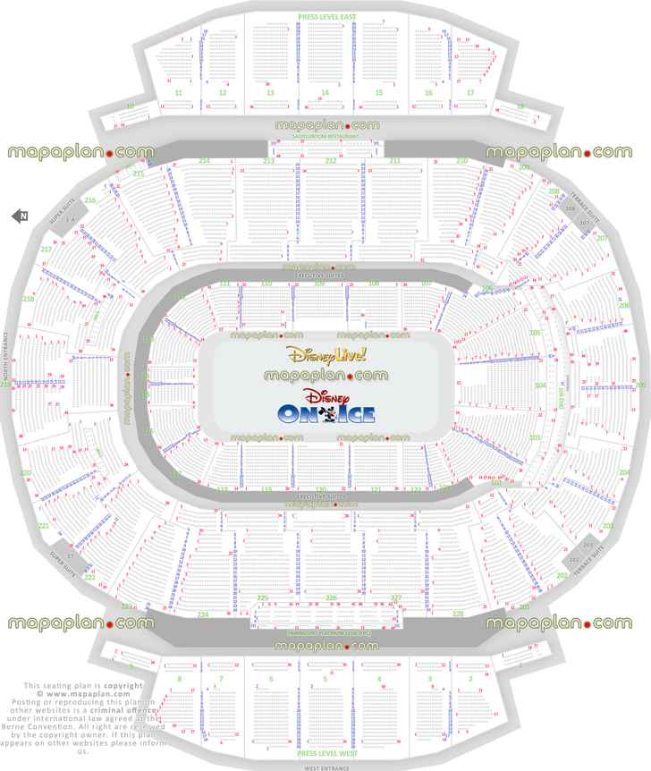 Scotiabank Saddledome seat & row numbers detailed seating