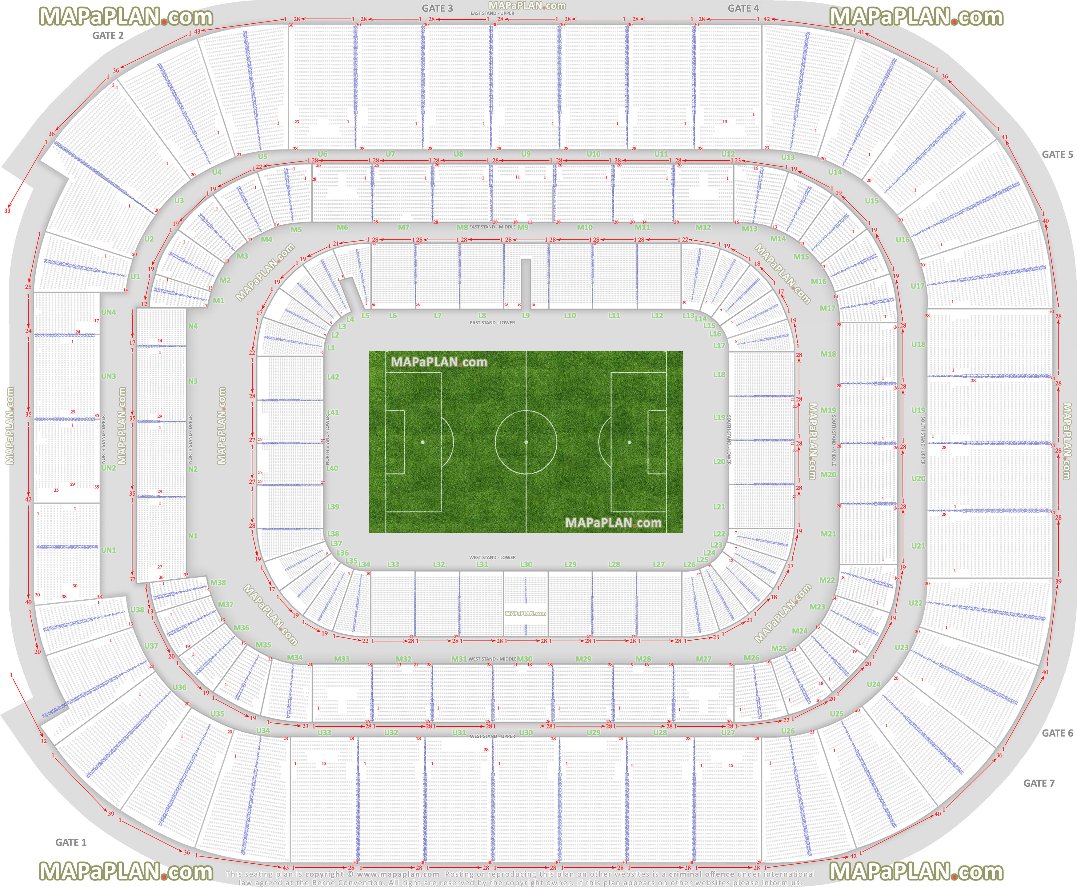 wales football game chart find my seat guide block row seat gate arrangement Cardiff Millennium Stadium seating plan