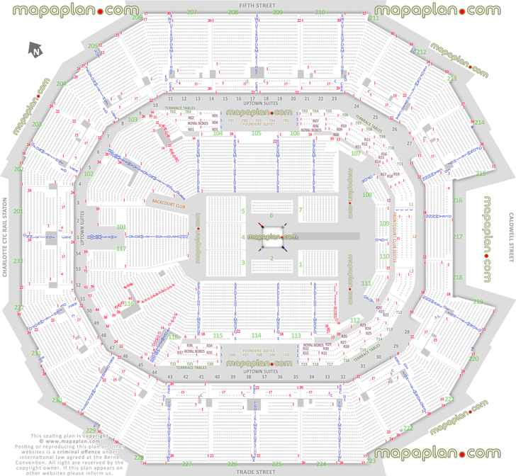 wwe raw smackdown wrestling boxing match events north carolina map row 360 round ring floor configuration rows lower level 101 102 103 104 105 106 107 108 109 110 111 112 113 114 115 116 117 Charlotte Spectrum Center seating chart