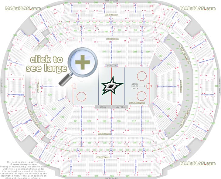 dallas stars tx nhl ice hockey game rink exact aac venue map with bar club premium seats Dallas American Airlines Center seating chart
