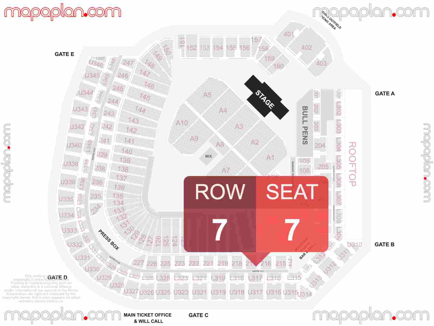 Denver Coors Field seating chart Concert with fully seated floor places seating chart with exact section numbers showing best rows and seats selection 3d layout - Best interactive seat finder tool with precise detailed location data