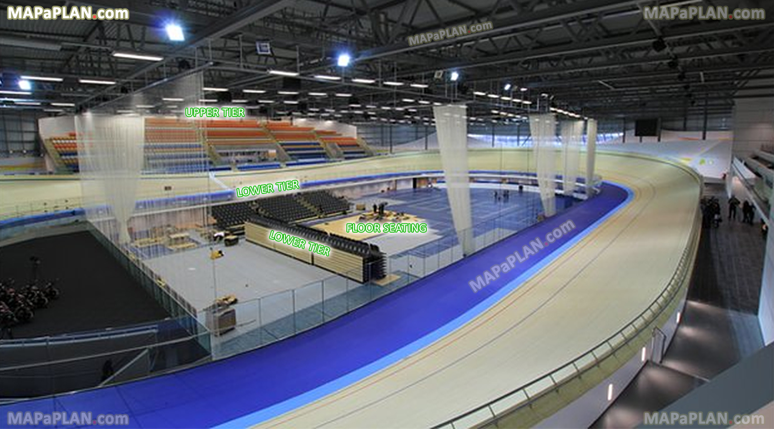 view cycle track lower upper tier sections 3d interactive inside layout tour best seats guide Derby Velodrome Arena seating plan