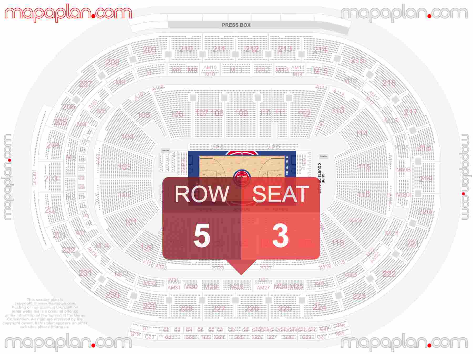 Detroit Little Caesars Arena seating chart Detroit Pistons NBA basketball inside capacity view arrangement plan - Interactive virtual 3d best seats & rows detailed stadium image configuration layout