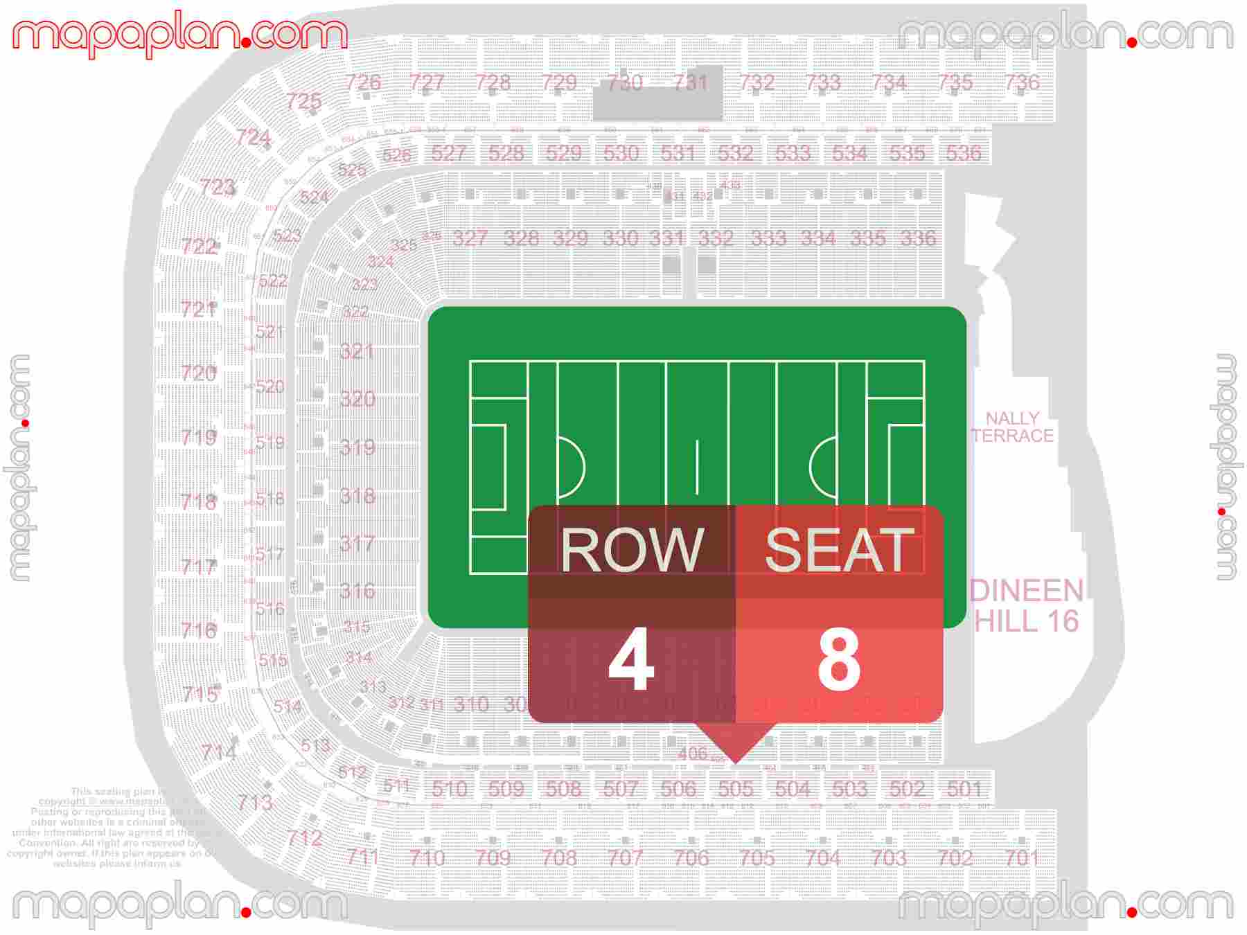 Dublin Croke Park Stadium seating plan Gaelic Football inside capacity view arrangement map - Interactive virtual 3d best seats & rows detailed stadium image configuration layout