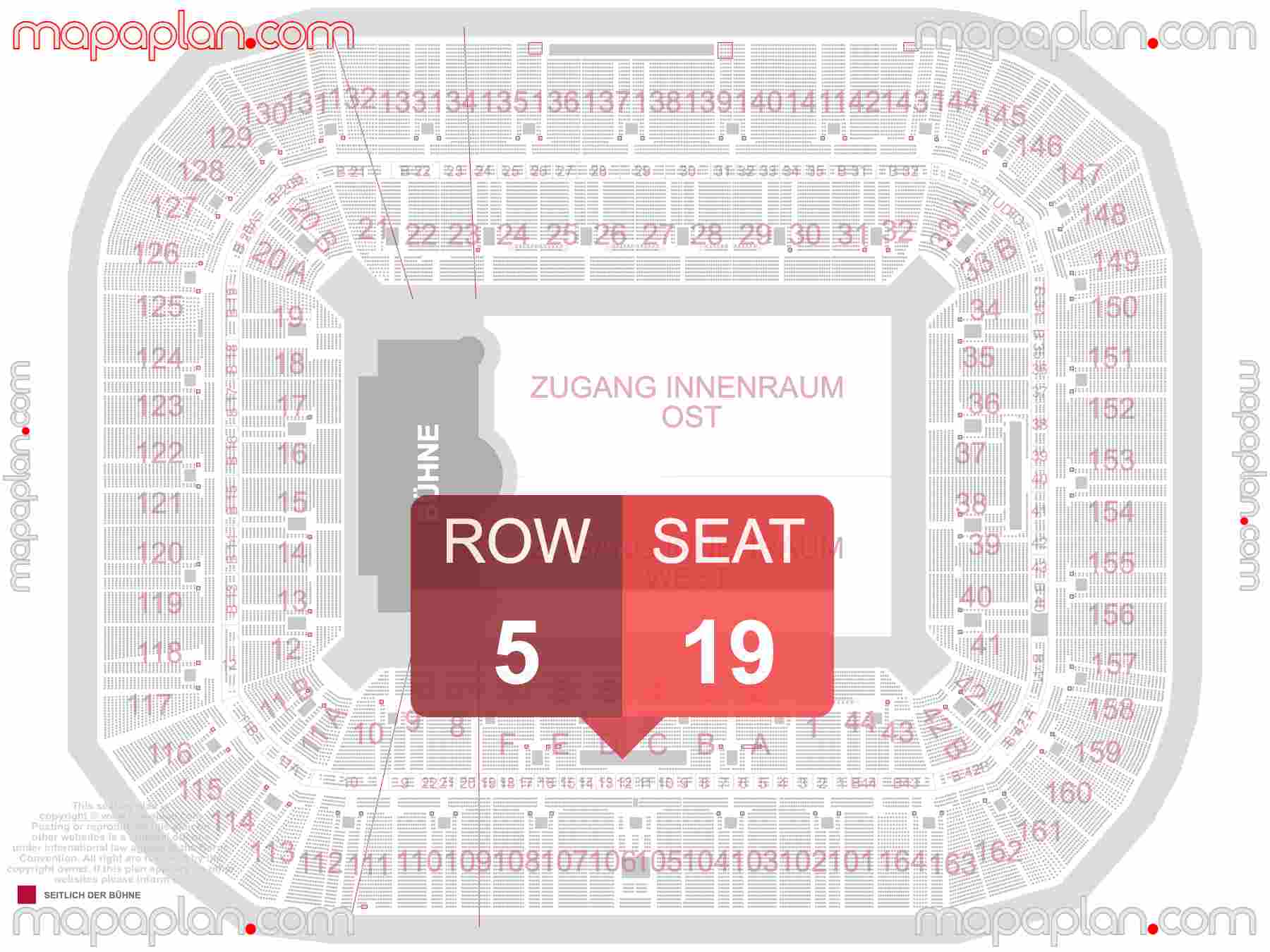 Dusseldorf Merkur Spiel-Arena seating plan Concert & Football Konzerte und Fortuna Düsseldorf Fußball Sitzplan mit Sitzplatz & Reihennummerierung detailed seat numbers and row numbering plan with interactive map map layout