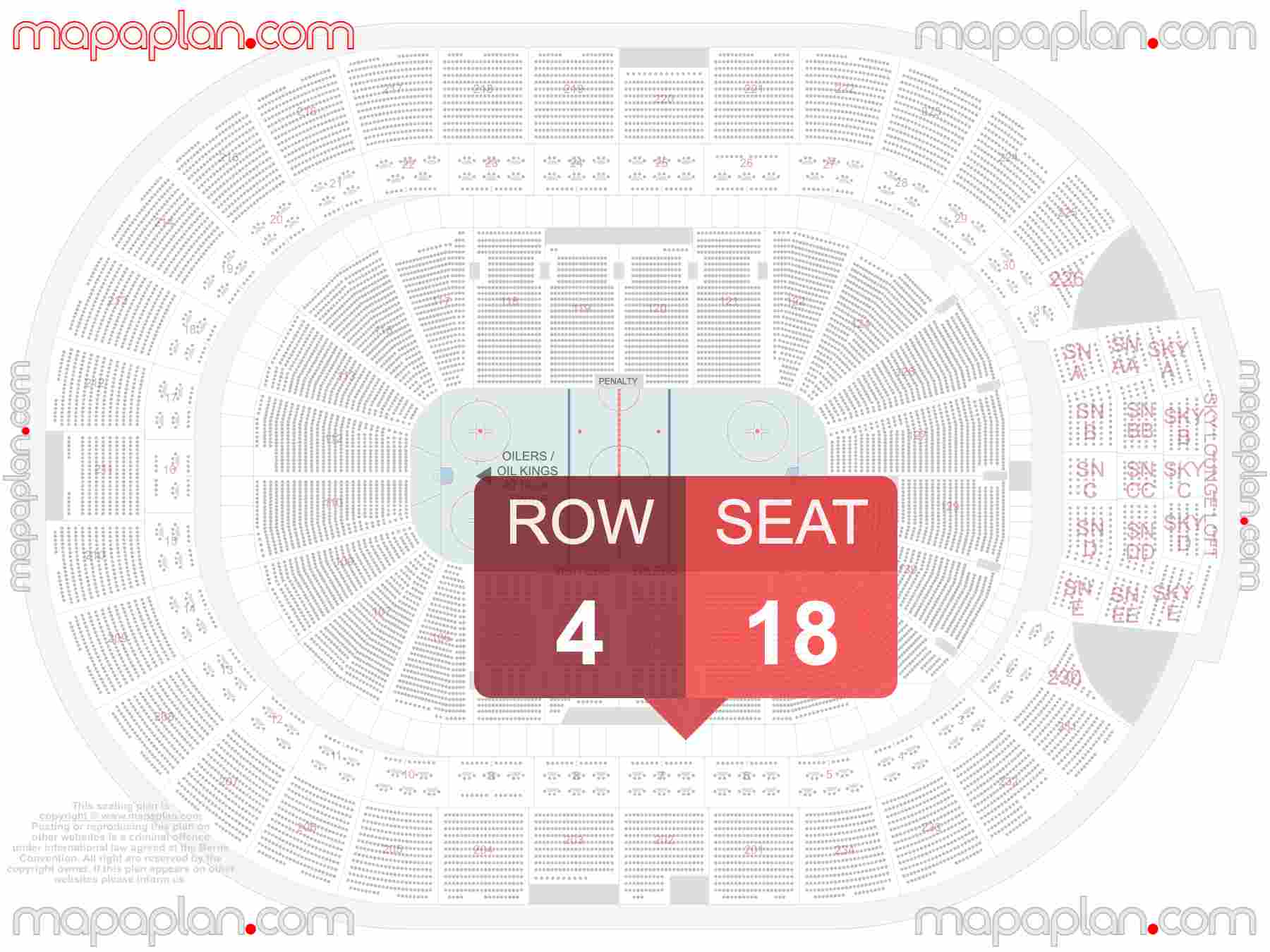 Edmonton Rogers Place seating map Edmonton Oilers ockey inside capacity view arrangement chart - Interactive virtual 3d best seats & rows detailed stadium image configuration layout