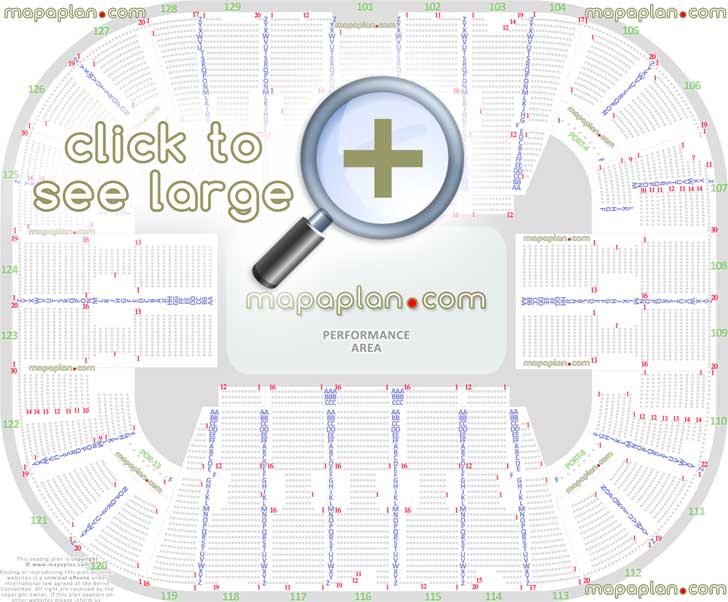 circus 360 degree family shows arrangement how many seats row detailed fully seated chart setup viewer standing room only sro area wheelchair disabled handicap accessible seats arena main entrance gate exits map Fairfax EagleBank Arena seating chart