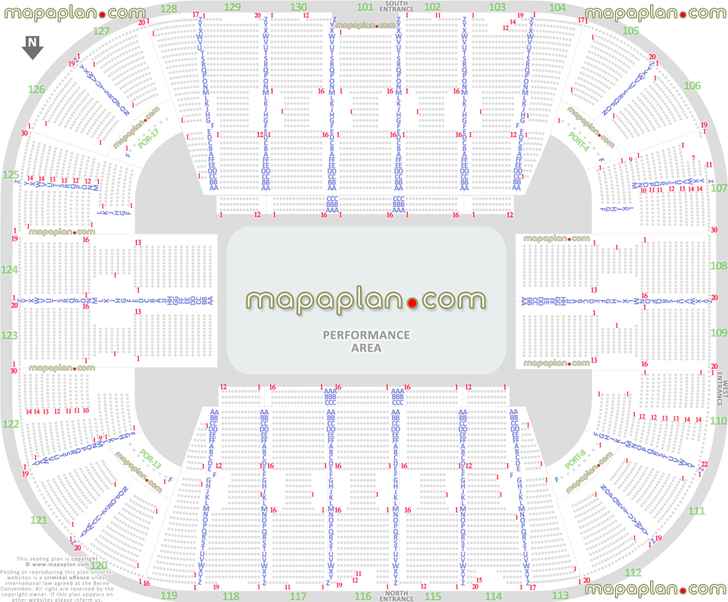 circus 360 degree family shows arrangement how many seats row detailed fully seated chart setup viewer standing room only sro area wheelchair disabled handicap accessible seats arena main entrance gate exits map Fairfax EagleBank Arena seating chart