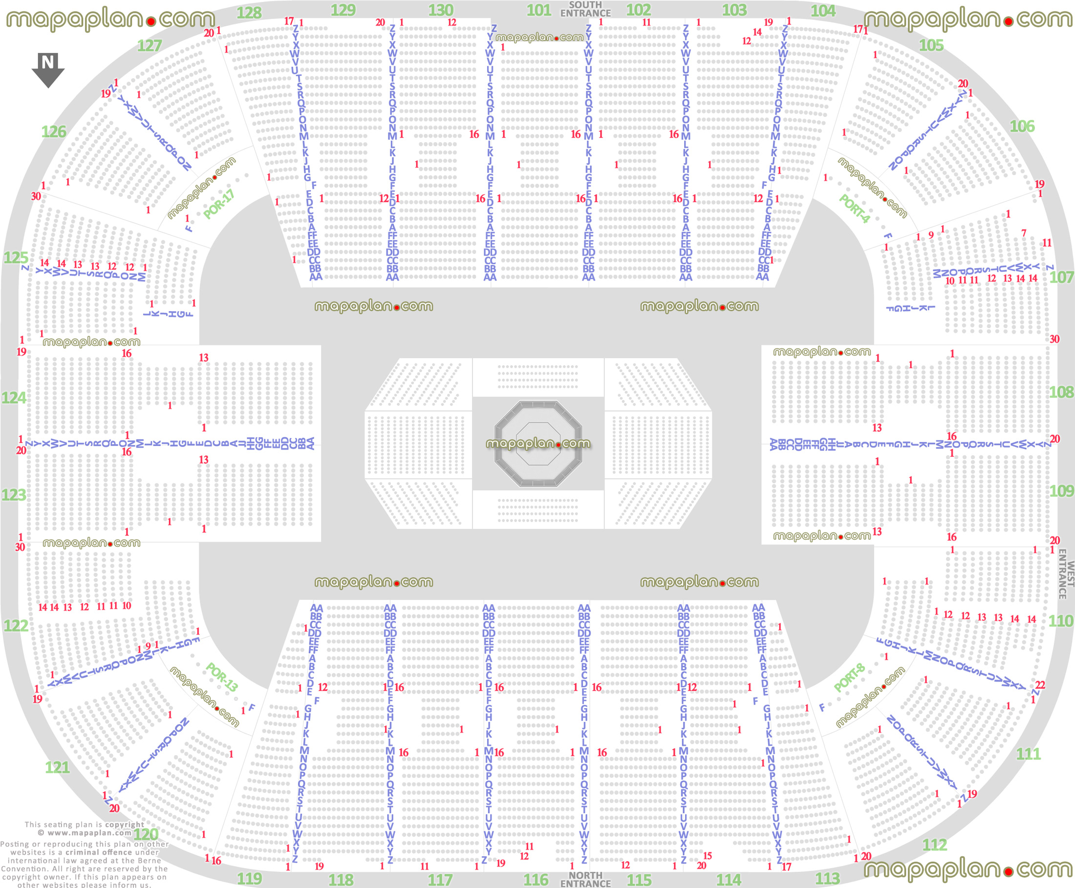 ufc mma fights fairfax va united states detailed seating capacity arrangement arena row numbers layout virtual interactive image map how many seats per row Fairfax EagleBank Arena seating chart