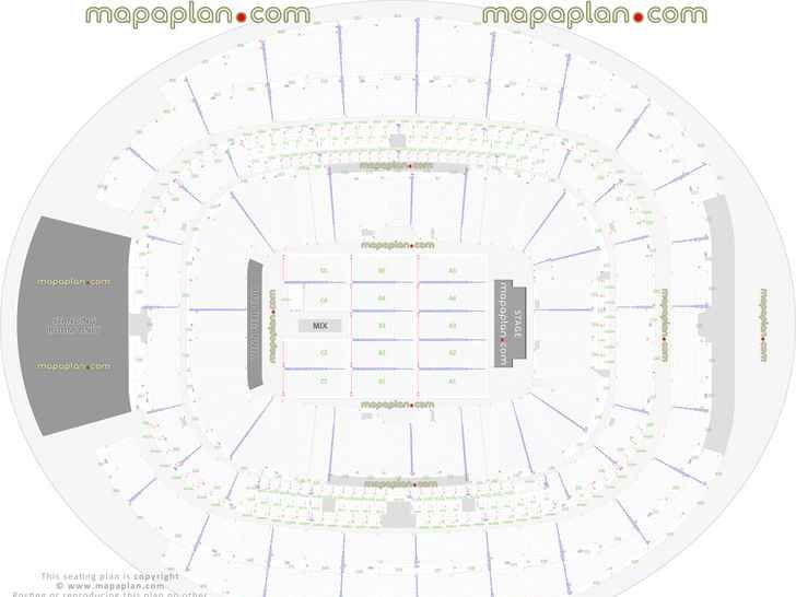 Las Vegas Allegiant Stadium seating chart detailed seat rows numbers chart concert floor plan arena sections layout