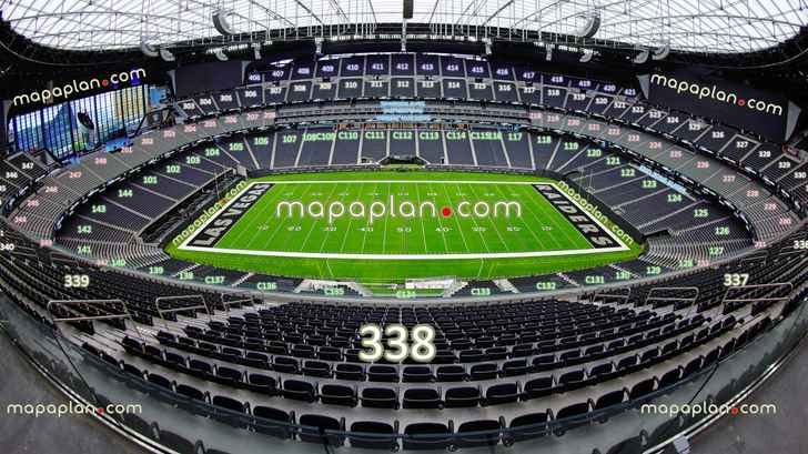 Allegiant Stadium Seat And Row Numbers Detailed Seating Chart Las Vegas