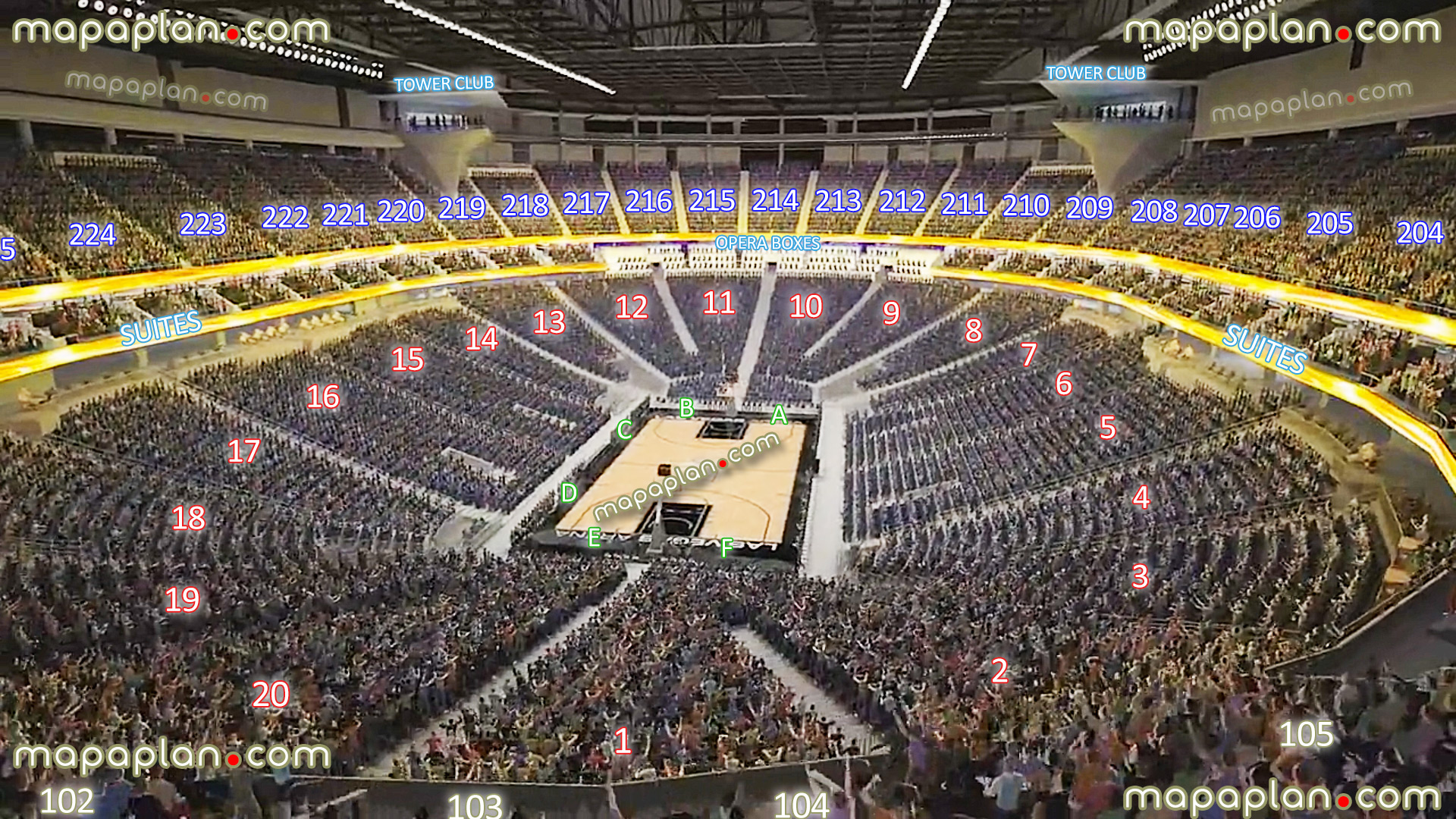 view section 103 row m seat 1 basketball arena stadium panorama courtside vip seats opera boxes sky tower clubs best sections guide 1 2 3 4 5 6 7 8 9 10 11 12 13 14 15 16 17 18 19 20 Las Vegas New T-Mobile Arena MGM-AEG seating chart