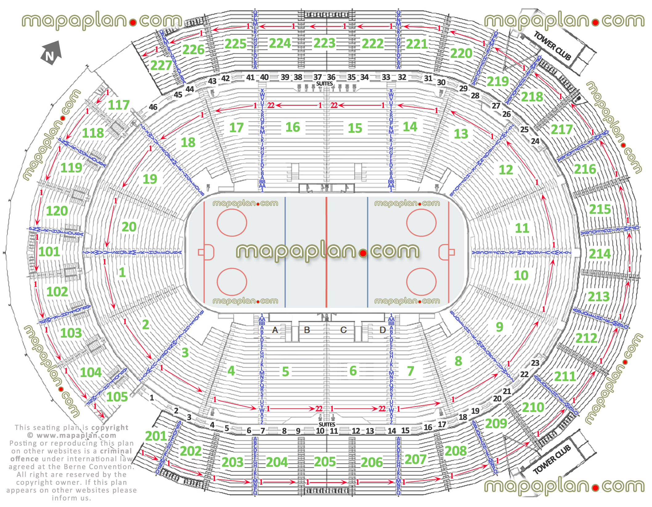 ice hockey games las vegas nv usa detailed seating capacity arrangement nhl arena row numbers layout lower upper level lounges main entrance gate exits map west east south north detailed fully seated chart setup standing room only sro areas wheelchair disabled handicap accessible seats plan Las Vegas New T-Mobile Arena MGM-AEG seating chart