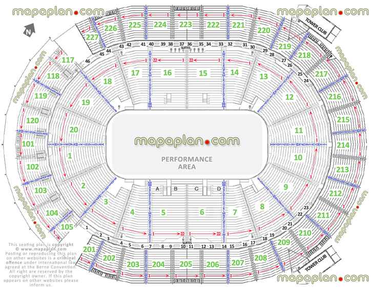 T Mobile Arena Seat Row Numbers