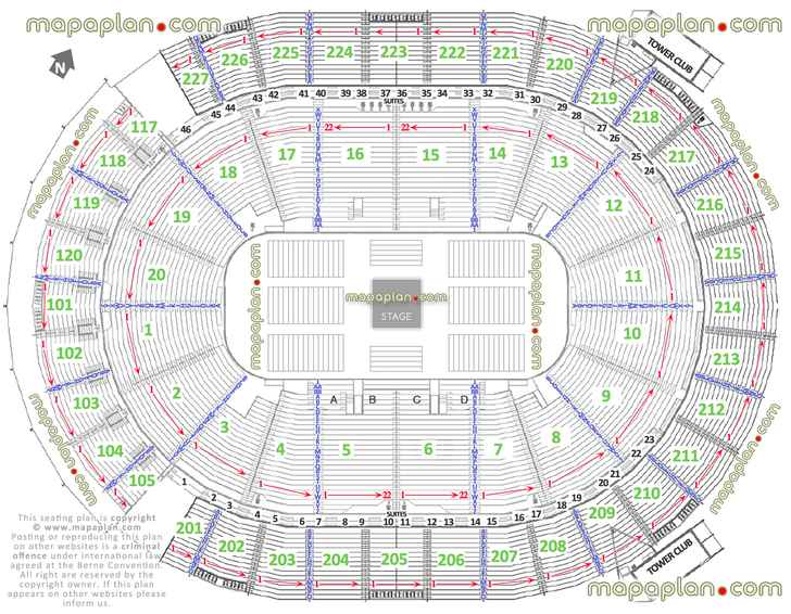 T Mobile Arena Seat Row Numbers