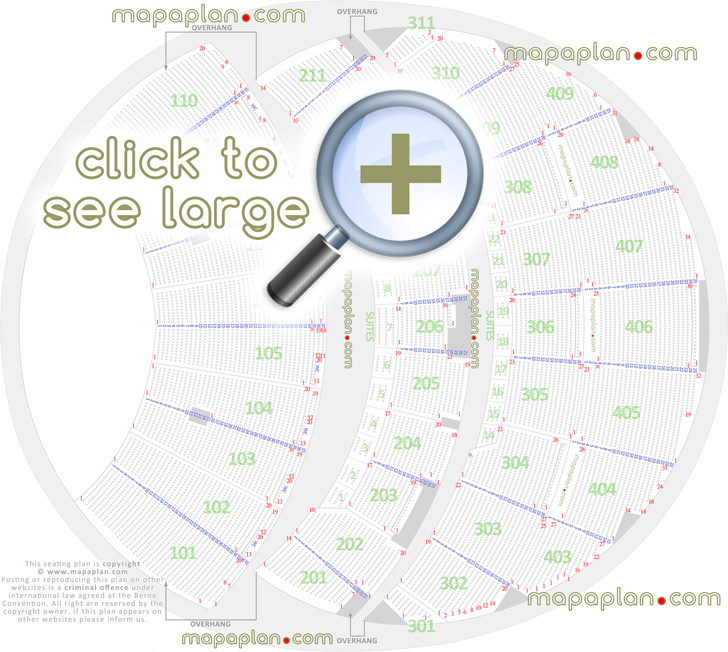 Las Vegas Sphere seating chart interactive seating checker plan lv msg dome arena seat numbers per row ticket prices sections review diagram