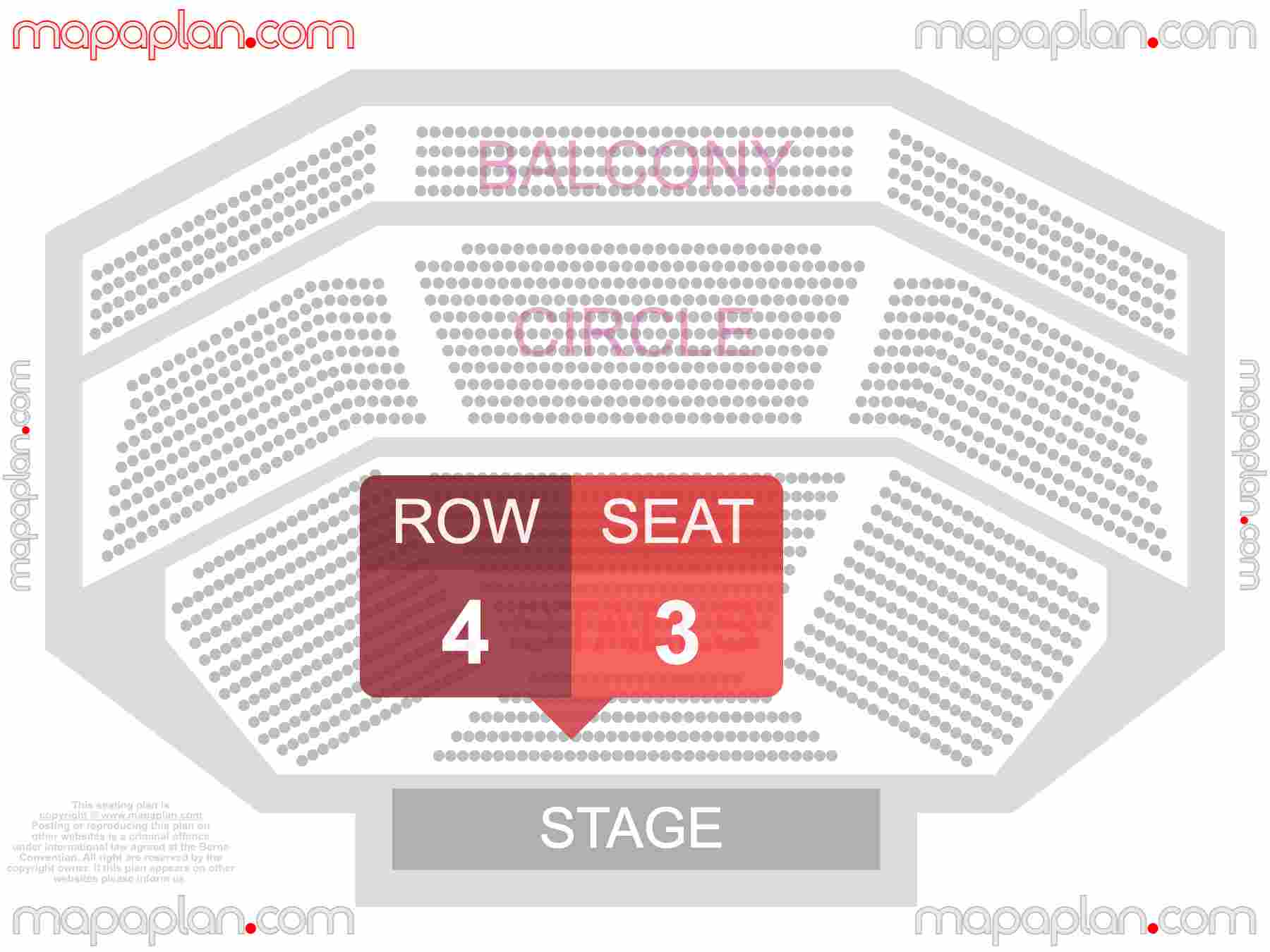 London Barbican Centre Concert Hall seating plan Concert detailed seat numbers and row numbering plan with interactive map chart layout