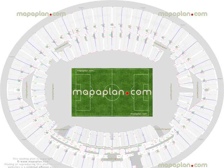 London Stadium (West Ham United Olympic Park) seating plan detailed seat numbers row numbering football plan blocks chart layout