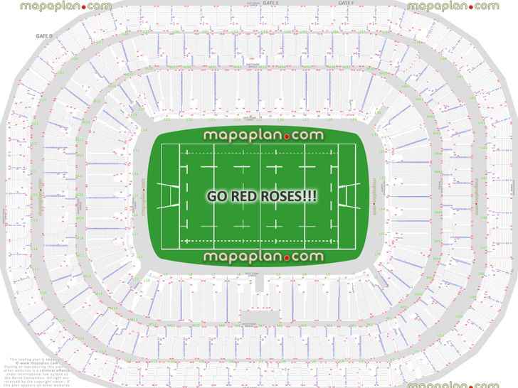 detailed seat row numbers rugby world cup sections floor plan map west east north south stands lower middle upper tier layout London Twickenham Stadium seating plan