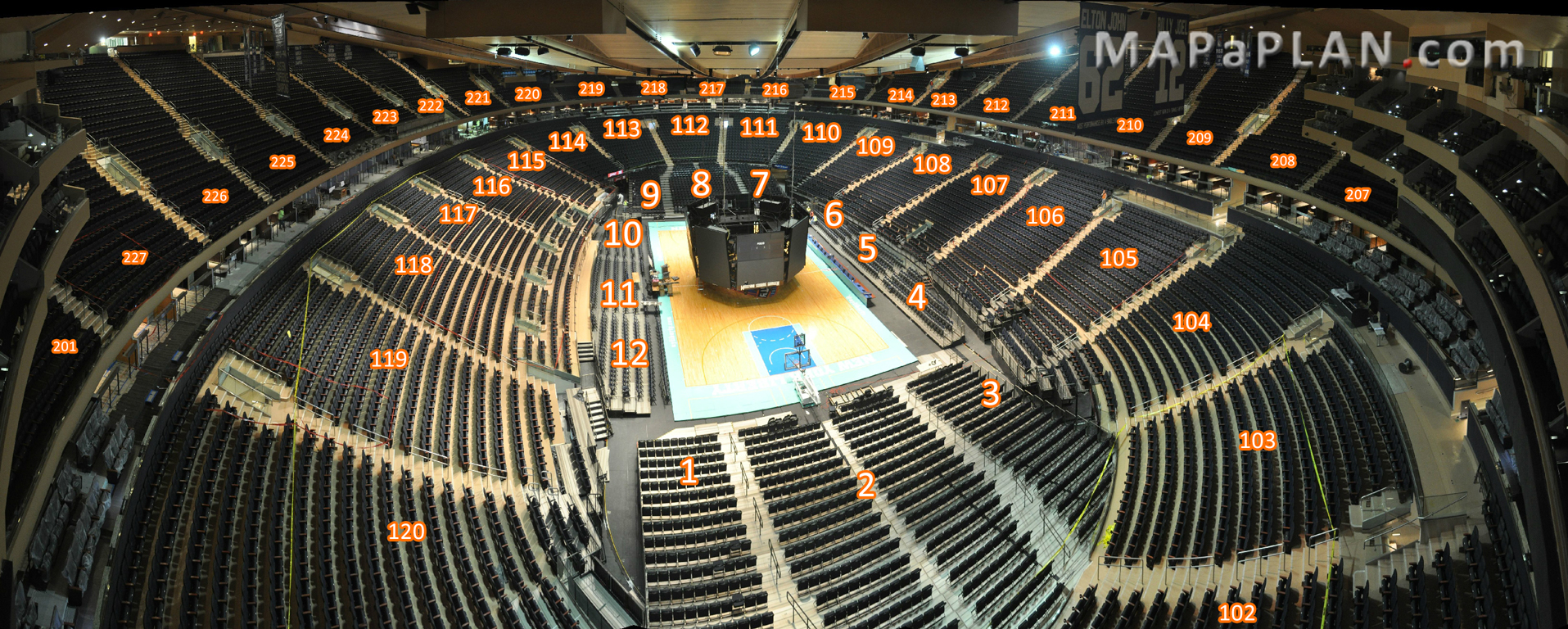 Madison square garden seating chart Interactive basketball 3d panoramic photo