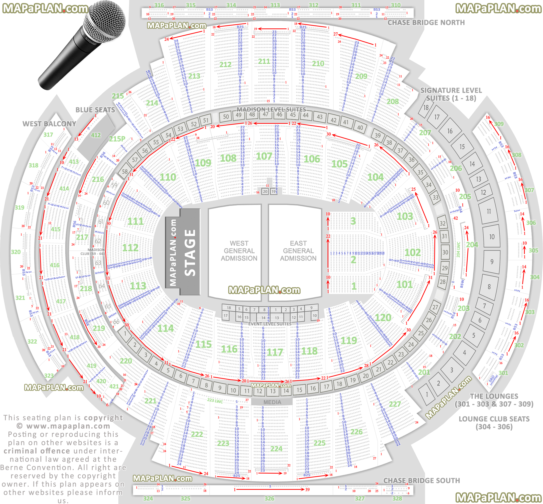 Madison Square Garden seating chart Concert general admission floor standing