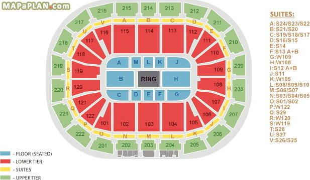 Boxing full hall vip boxes Manchester Arena seating plan