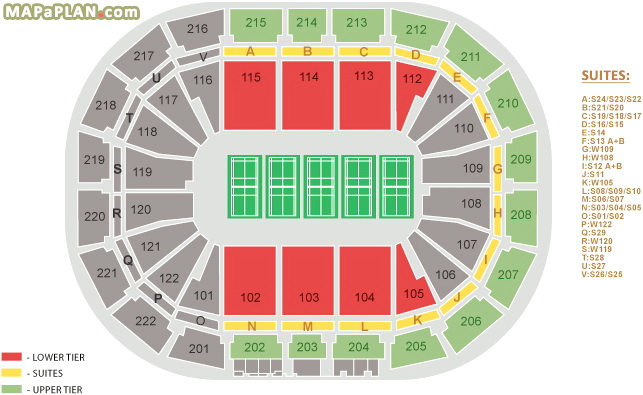 UK badminton tournament Manchester AO Arena seating plan