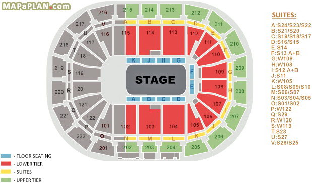 Chart for strictly come dancing Manchester Arena seating plan