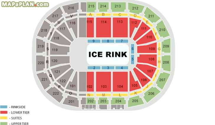 Ice rink skating disney on ice Manchester AO Arena seating plan