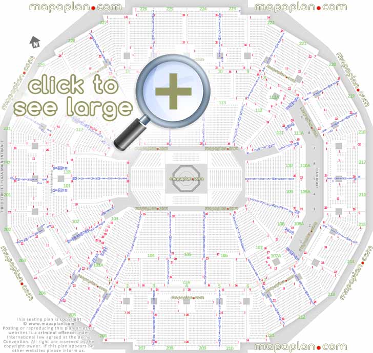 ufc mma fights memphis tennessee usa detailed seating capacity arrangement arena row numbers layout plaza main entrance gate exits map west east south north detailed fully seated chart setup standing room only sro areas wheelchair disabled handicap accessible seats plan Memphis FedExForum seating chart