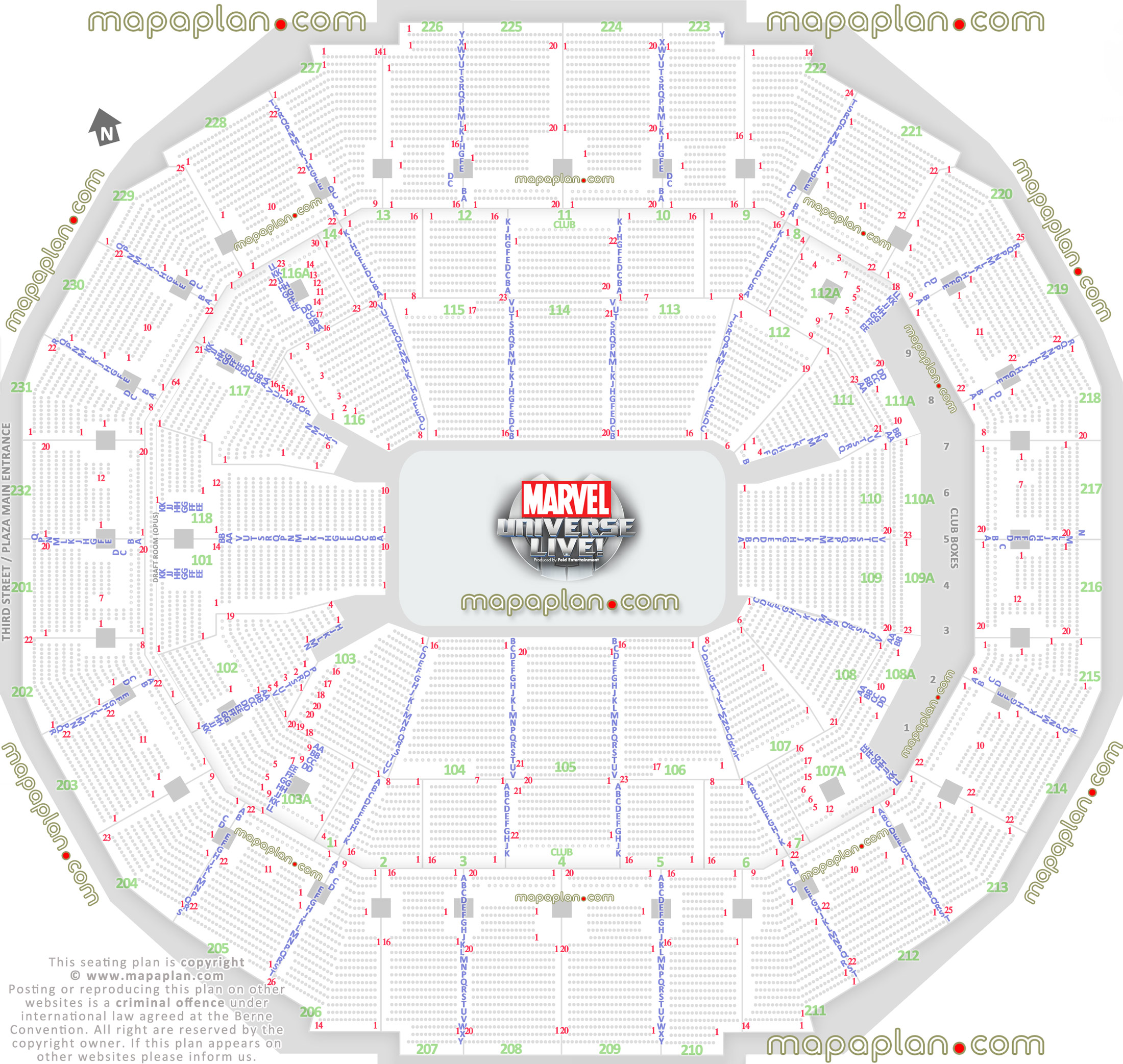 marvel universe seating map printable visual layout diagram full exact row numbers plan seats row plaza club terrace level sections row a b c d e f g h j k l m n p q r s t u v w x y aa bb cc dd ee ff gg hh jj kk ll Memphis FedExForum seating chart